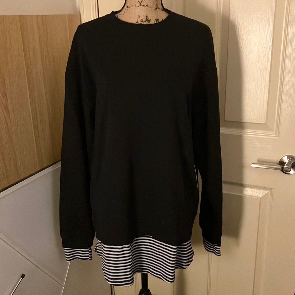 F21 forever 21 men’s double hem drop shoulder long oversized sweatshirt M